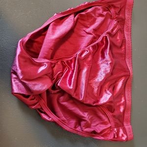 Red Victoria's Secret Second Skin Satin XL bikini panty